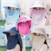 Outdoor Sport Hiking Camping Visor Hat UV Protection Face Neck Cover Sun Hat  eb-65345005